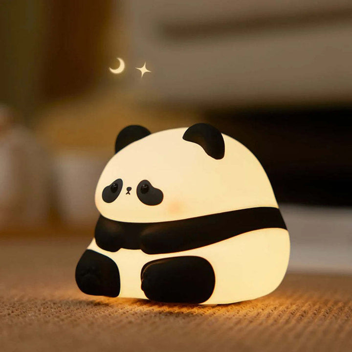 Safe and soft silicone panda night light for babies