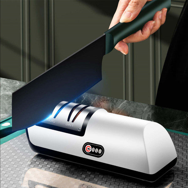 USB rechargeable electric knife sharpener for kitchen blades