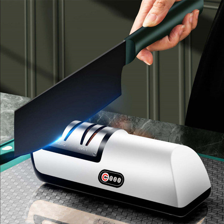 USB rechargeable electric knife sharpener for kitchen blades