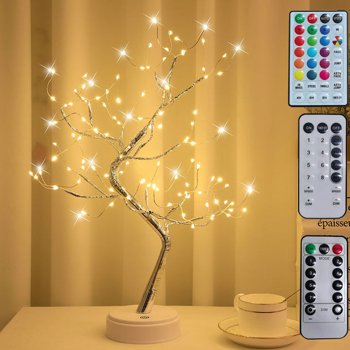 Modern rice tree lamp with rainbow LED design