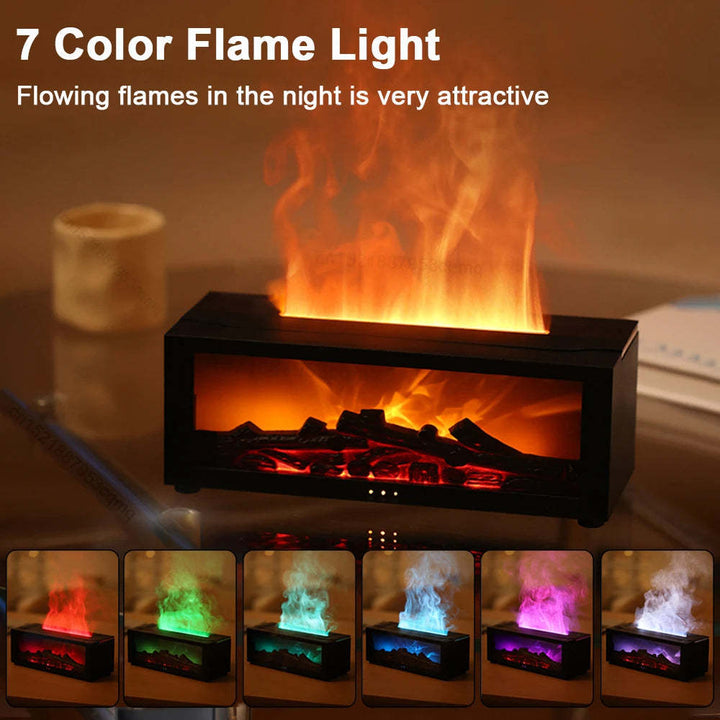 Portable Flame Effect Diffuser for Aromatherapy and Mood Lighting

