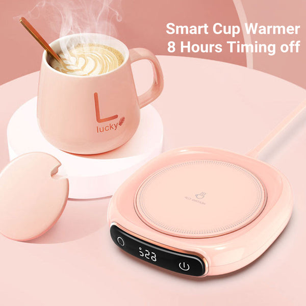 Portable heating coffee mug with temperature control for hot drinks