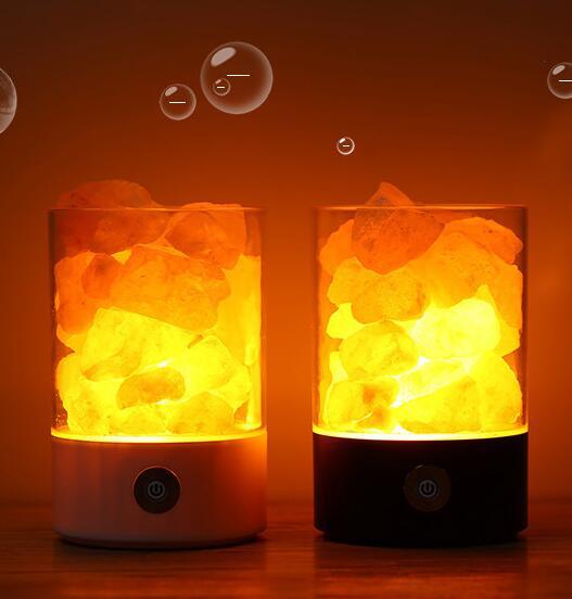 Decorative Himalayan salt LED lamp for mood lighting