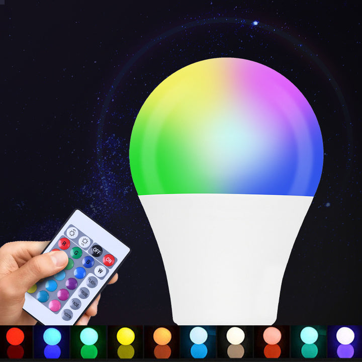 16-color RGB light bulb for home and party décor