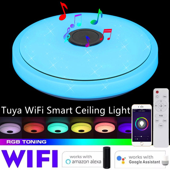 Voice-controlled smart ceiling light compatible with Alexa and Google Home