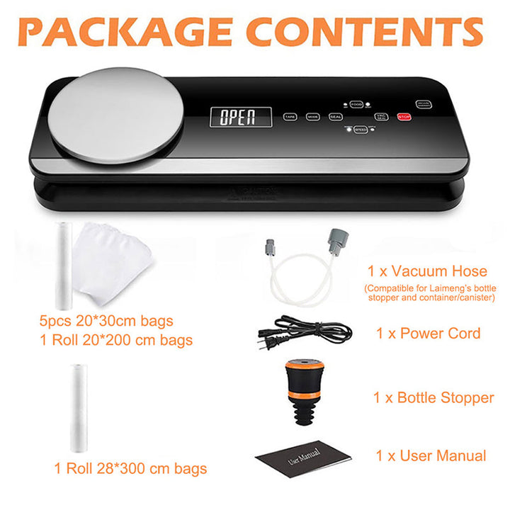 Electric vacuum sealing machine for airtight food packaging