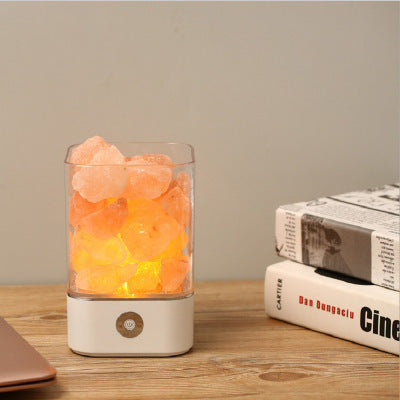 Himalayan salt crystal LED lamp for home and office decor