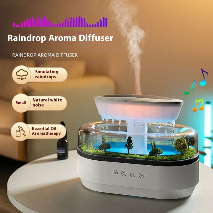 Portable raindrop design aroma diffuser and mist humidifier