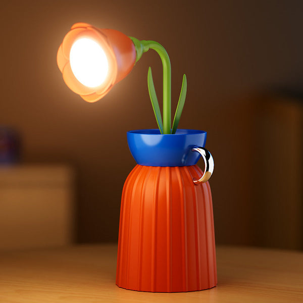 Romantic rose flower ambience lamp with soft LED glow