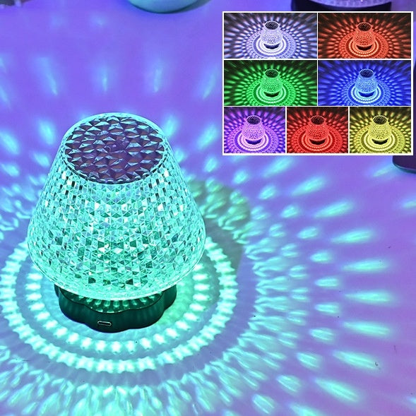 Portable 16-color water wave night lamp for relaxation