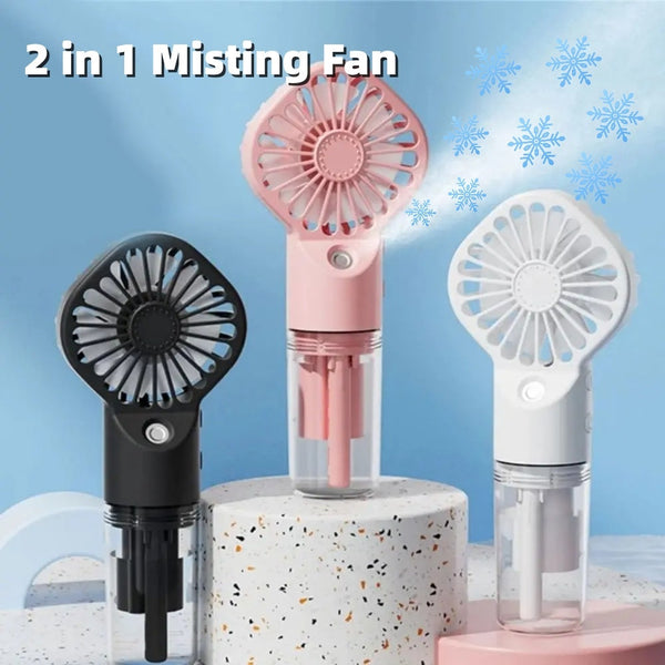 2-in-1 Mini Cooling Fan and Humidifier for Personal Use