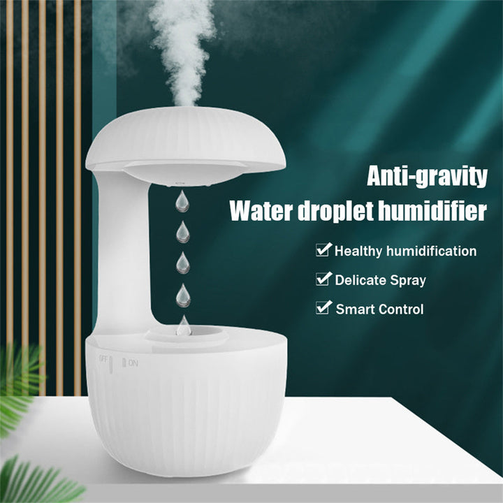 LED anti-gravity humidifier for home decor and relaxation