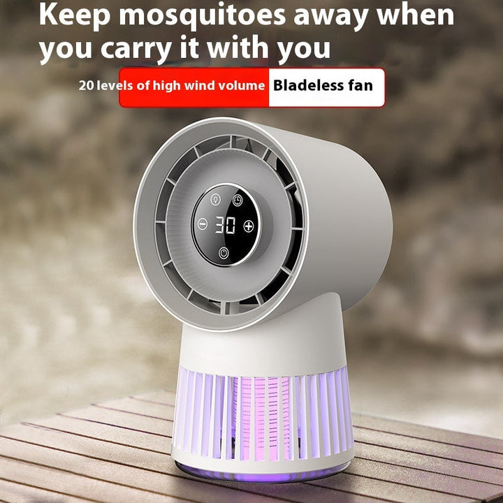 2-in-1 mosquito killing fan with cooling and insect trap function