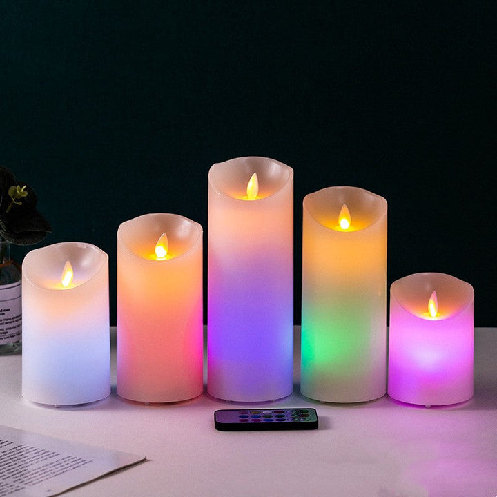 Realistic LED candle lamp with warm flickering light