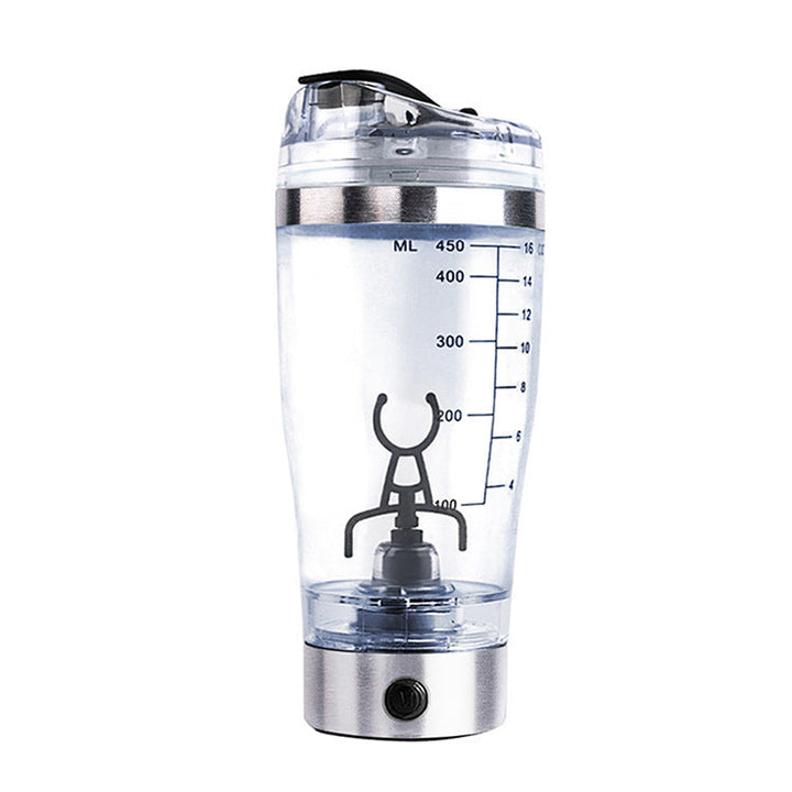 Self-mixing electric protein shaker for gym and travel