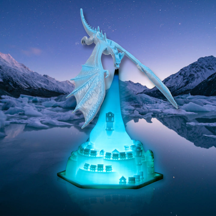 Realistic dragon LED lamp with ambient lighting