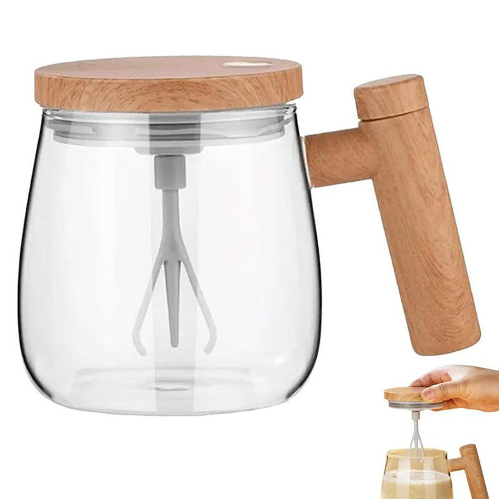 Portable mixing coffee mug with automatic stir function