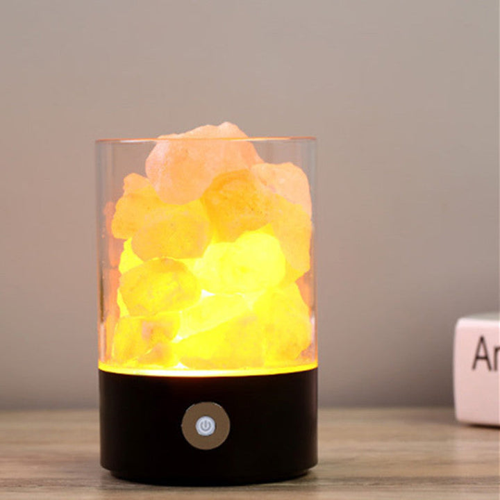 Mini USB Himalayan salt lamp for desk and bedside