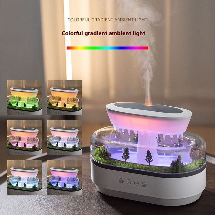 Aroma diffuser humidifier with raindrop shape and quiet operation