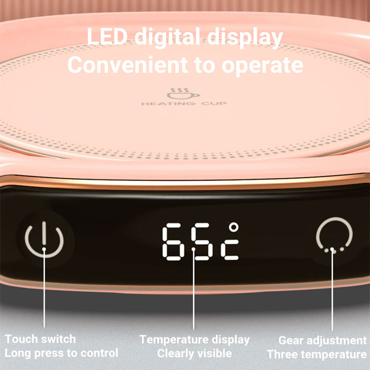 Smart heating cup with adjustable temperature settings