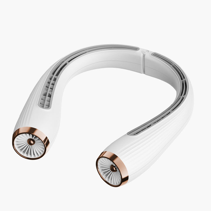 Stylish Wearable Neck Fan with Flexible Blades and USB-C Charging