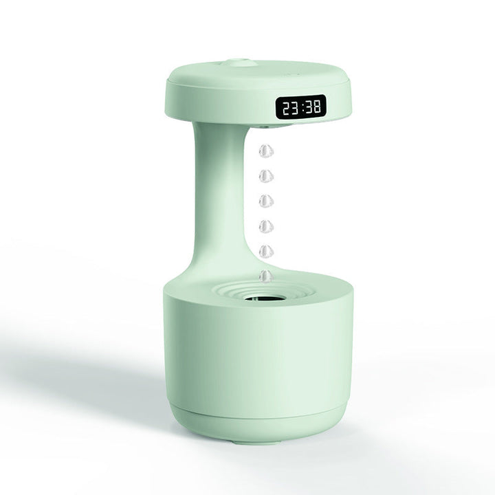 Stylish anti-gravity humidifier with floating water illusion
