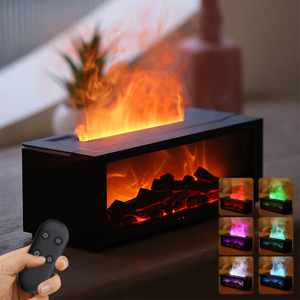 3D Flame Aromatherapy Diffuser with LED Firelight Effect for Home Relaxation

