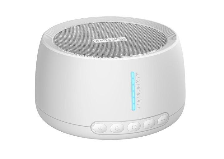 Portable sleep sound machine with white noise and nature sounds