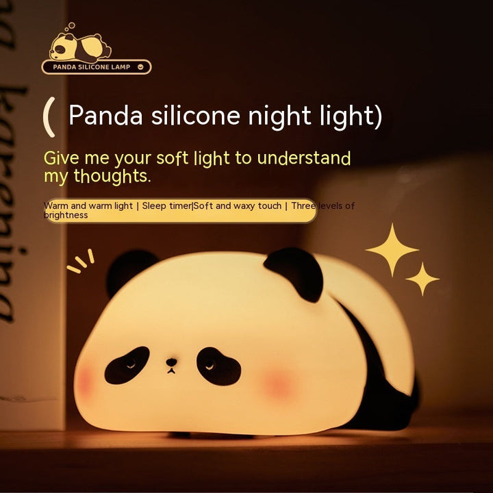 Rechargeable panda night light with soft LED glow