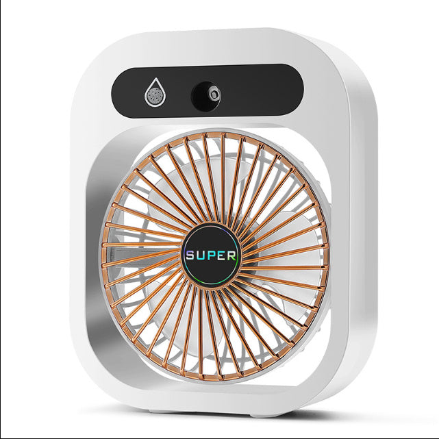 Tabletop Cooling Fan with Integrated Humidifier for Summer Heat Relief

