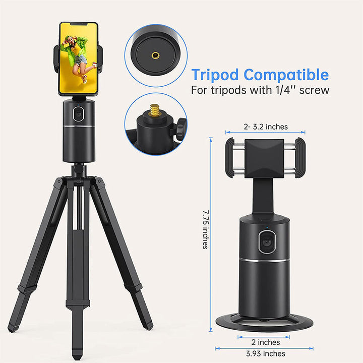 AI-powered automatic phone holder for video calls and vlogging