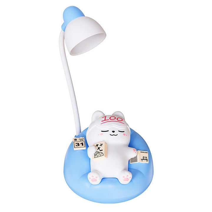 Adorable sleeping cat table lamp for nursery or desk