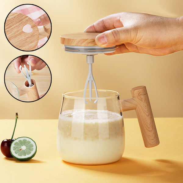 Self-stirring mixing coffee mug for quick drink preparation