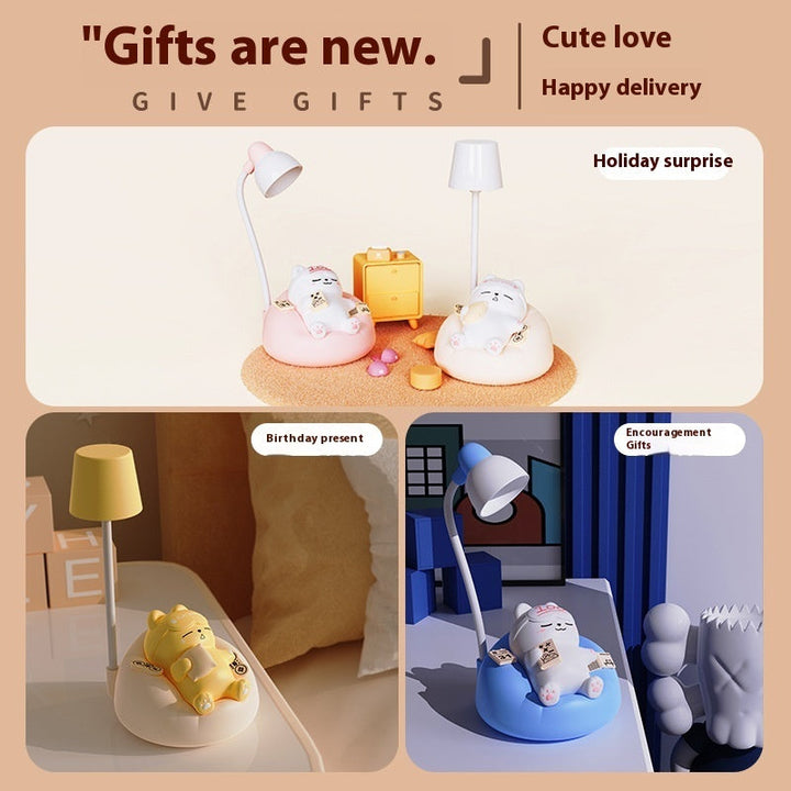 LED sleeping cat lamp for kids and cat lovers