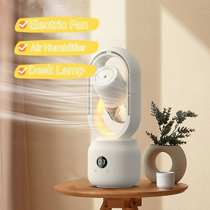 Mini Desktop Cooling Fan with Built-In Humidifier and Mist Function

