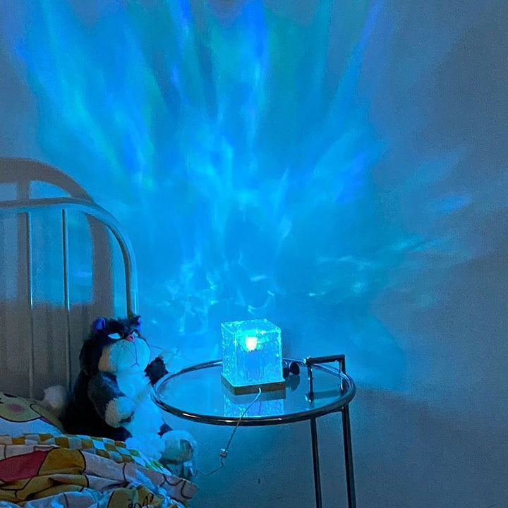 Color-changing water night lamp for bedroom décor