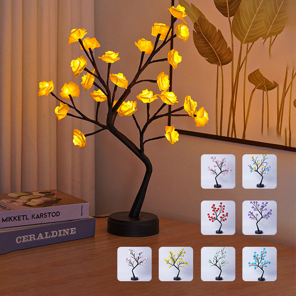 Elegant table lamp with flower tree design for home décor