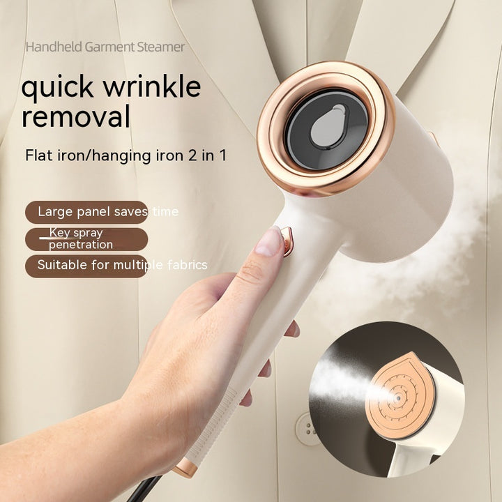 Handheld garment steamer and iron for home and travel