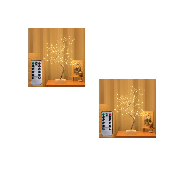 USB-powered rice tree lamp with adjustable colorful lights