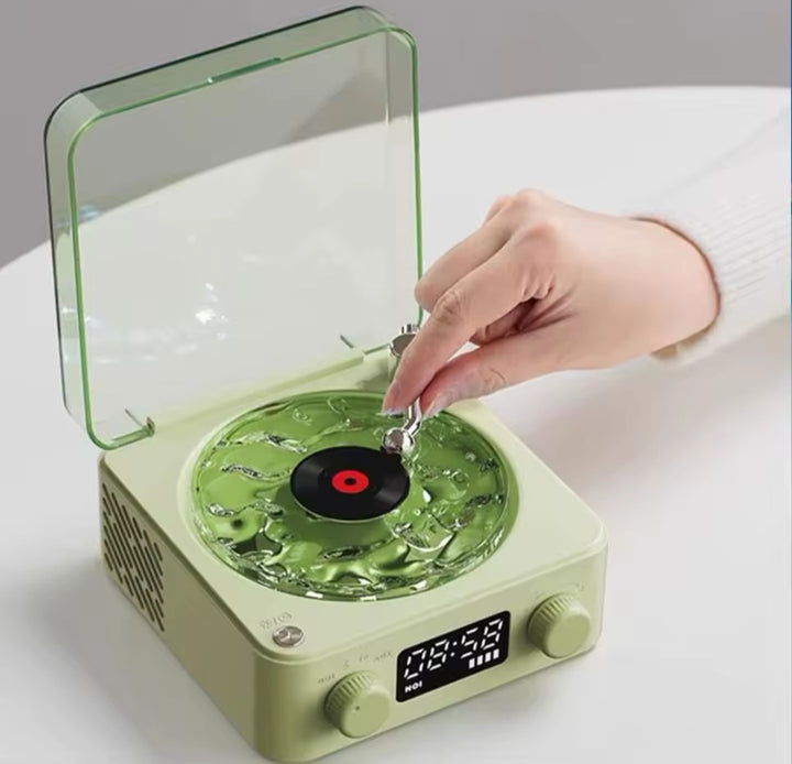 Wireless mini retro music player for classic and modern tunes